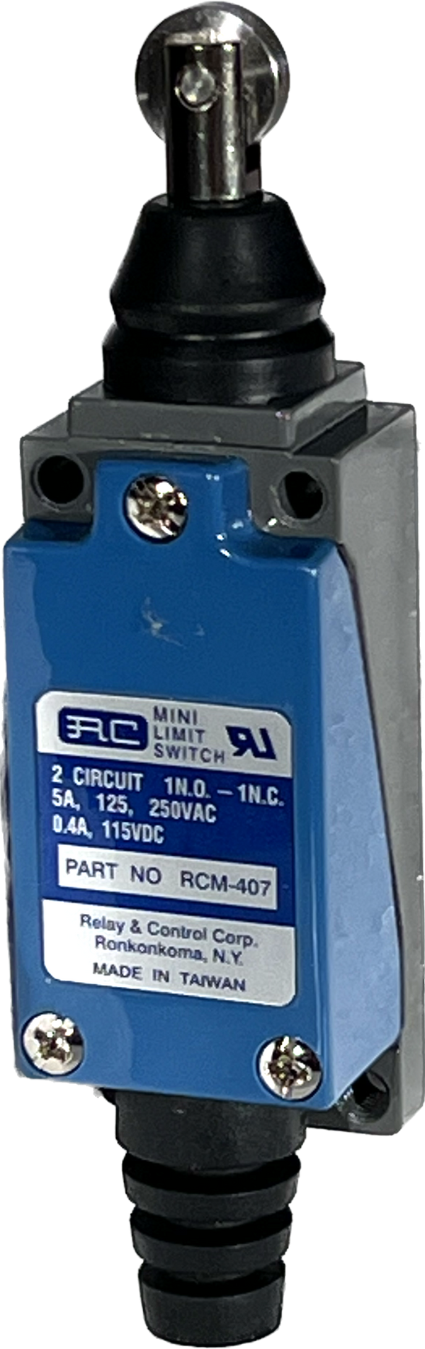 RCM-407 - 5 Amp Mini Limit Switch - TOP PUSH ROLLER