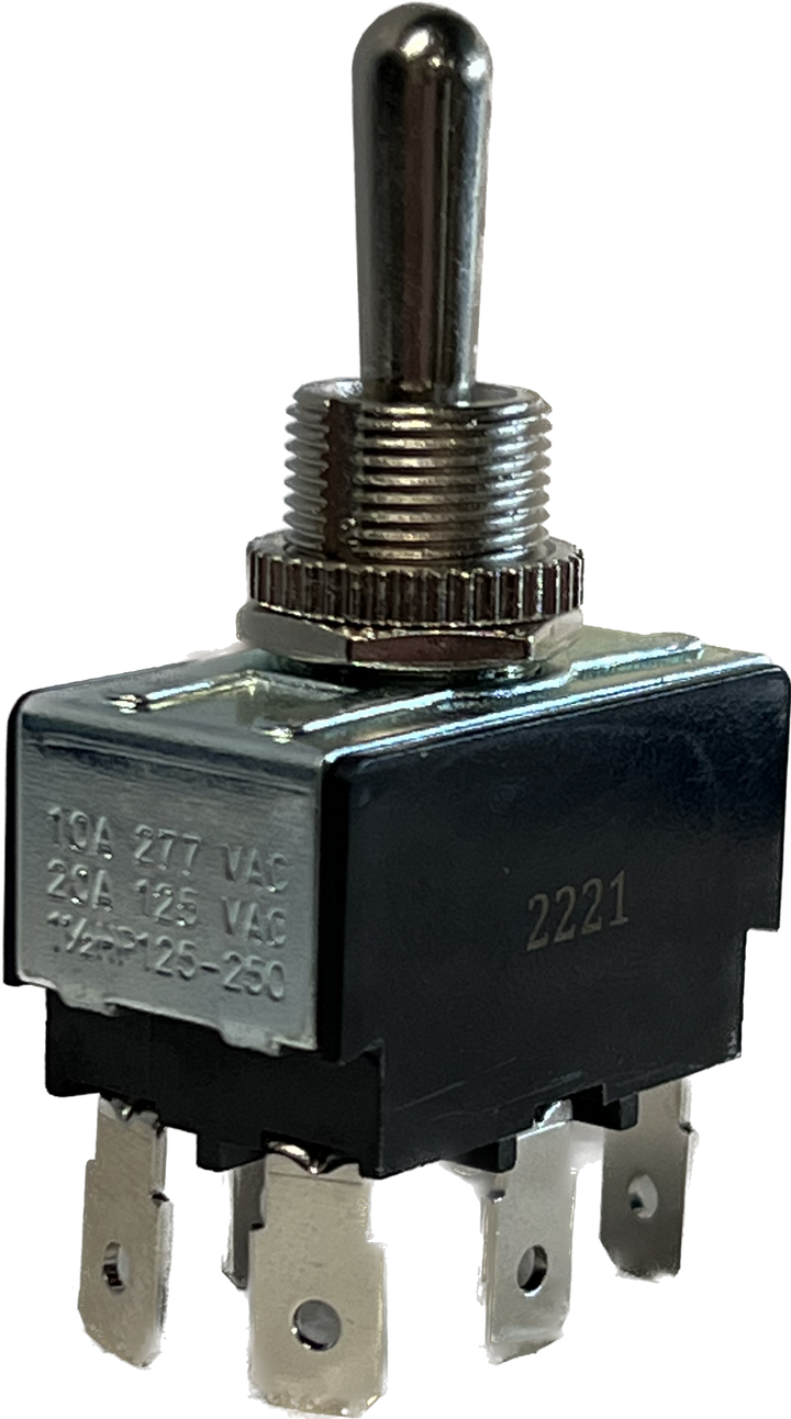 TS-714 - DPDT ON-OFF-ON 1 1/2 HP. 1/4” Quick Connect Tabs