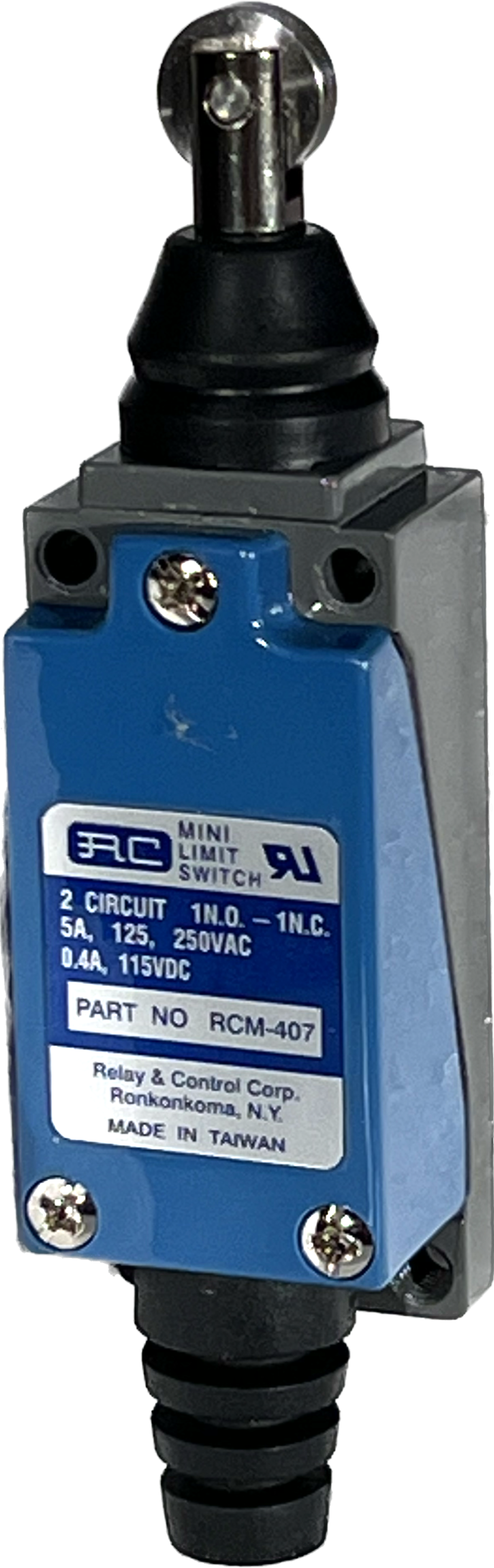 RCM-407 - 5 Amp Mini Limit Switch - TOP PUSH ROLLER - Relay and Control ...