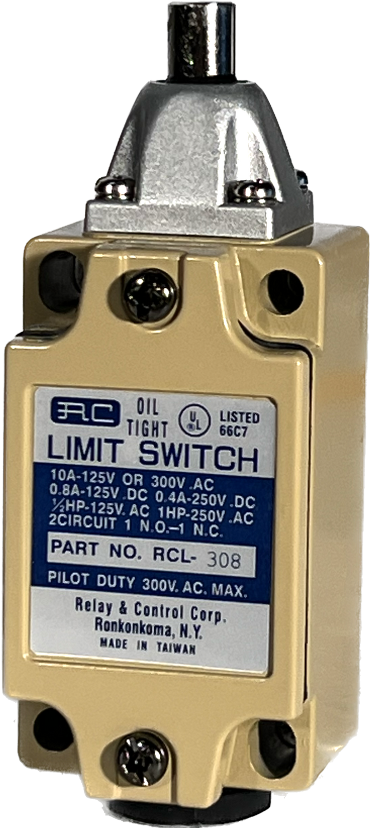 RCL-308 Precision Oil Tight Limit Switch - Relay and Control Corp