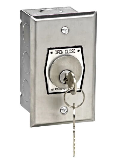 HBFX-1 Exterior Flush Key Switch in Single Gang Box OPEN-CLOSE Center ...