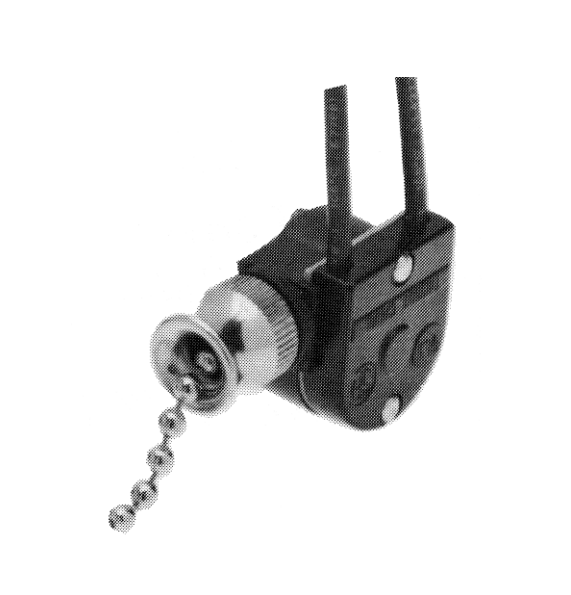 TPC-32 - Pull Chain On-Off SPST Brass Plated - Relay and Control Corp