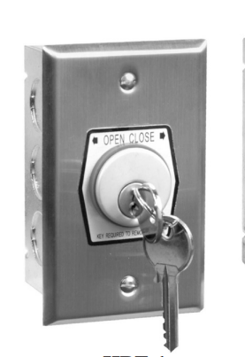 HBF-1 Key Switch in Single Gang Box OPEN-CLOSE Center Return - Relay ...